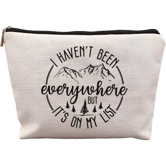 Accessories - Travel Makeup Bag Linen Portable Cosmetic Organizer Gift for Women